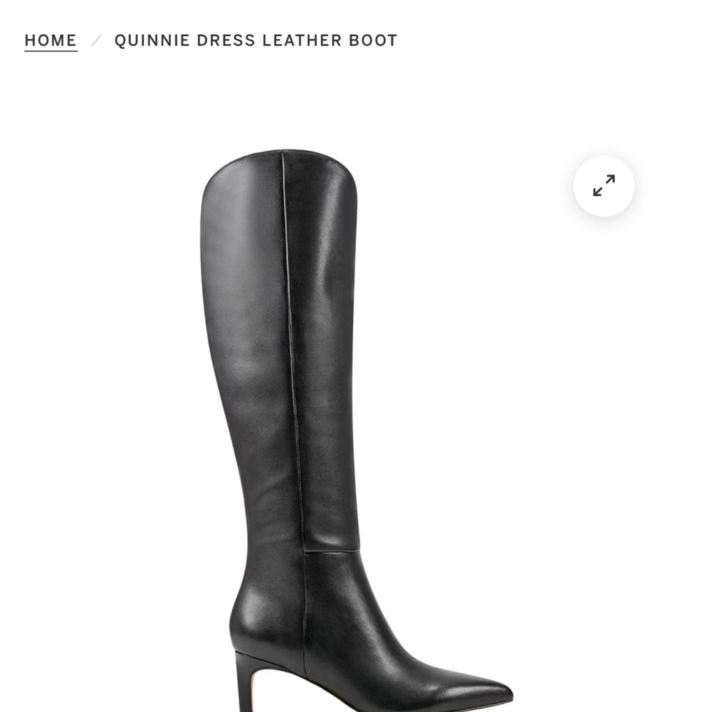 Marc Fisher Black Quinnie Leather Heeled Boots